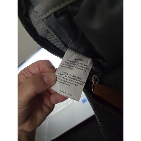 BabbleRoo Gray Diaper Bag Backpack Changing Pad Stroller Straps Pacifier Case - Picture 10 of 11